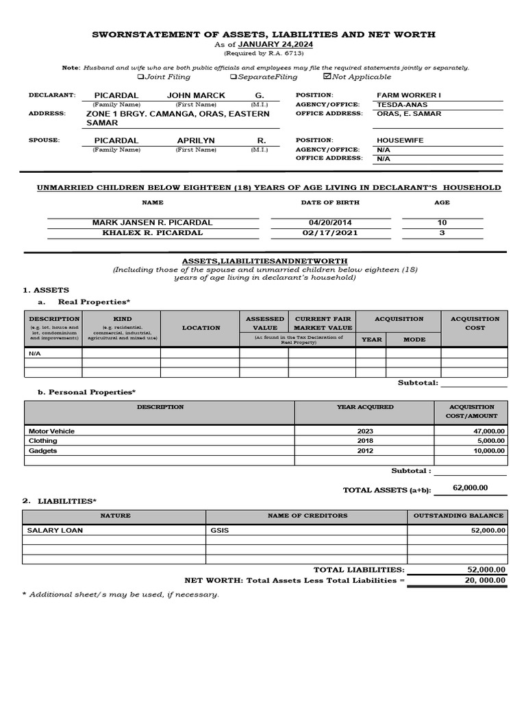 Saln 2024 mark pdf net worth economies