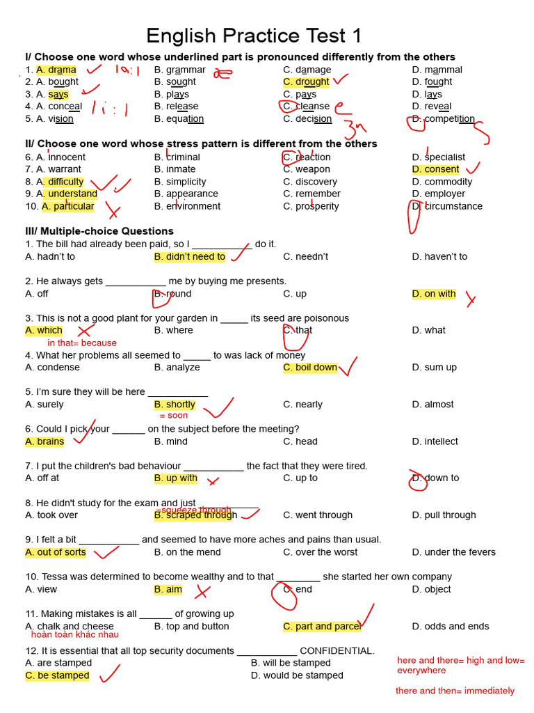 English Practice Test Overview | PDF | Coca Cola | The Coca Cola Company