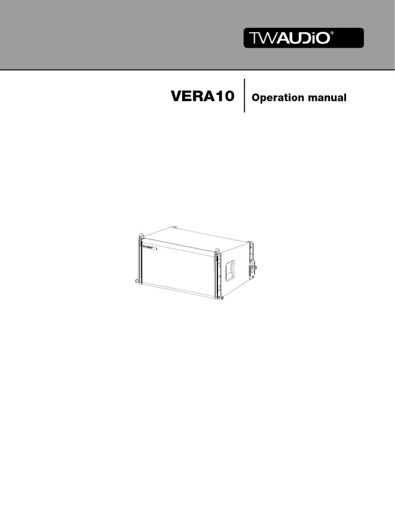 TW AUDiO VERA10 Manual EN 2.0 | PDF