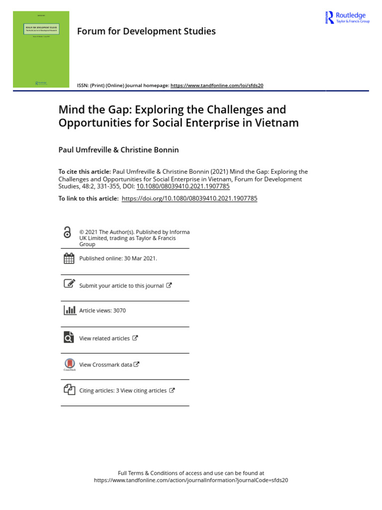 Mind The Gap Exploring The Challenges and Opportunities For Social ...
