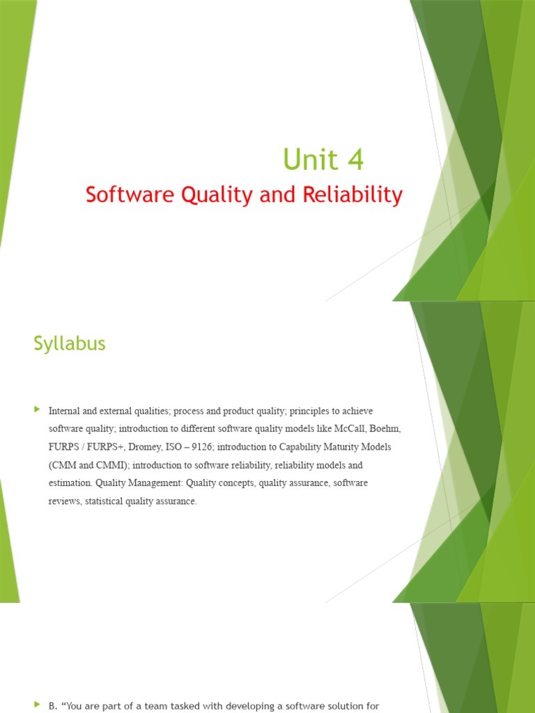 Software Engineering Notes - 4 - 1713176051495 | PDF | Reliability ...