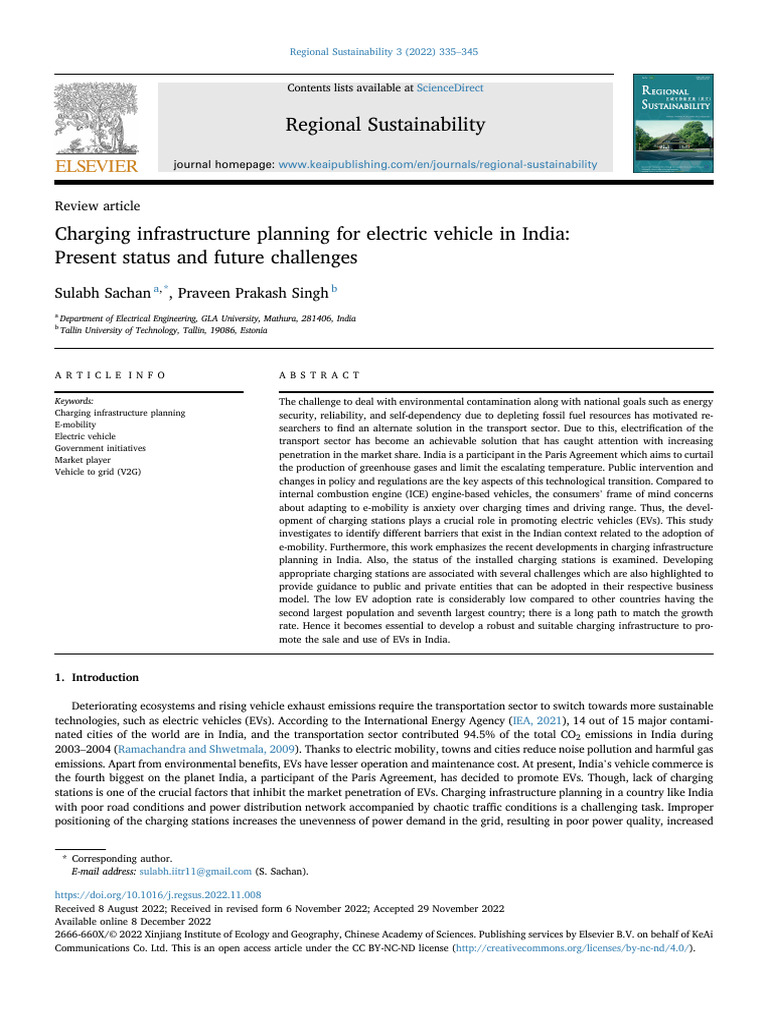 EV Charging Infrastructure in India Challenges | PDF | Electric Vehicle ...