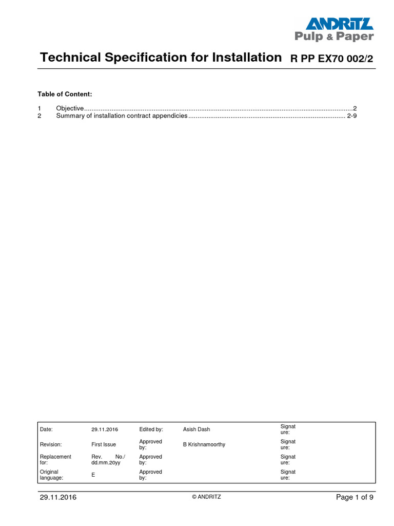 Installation Specification for R PP EX70 002/2 | PDF | Welding ...