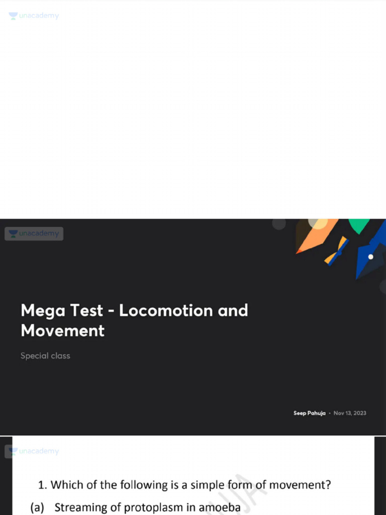 Mega Test Locomotion And Movement With Anno Pdf