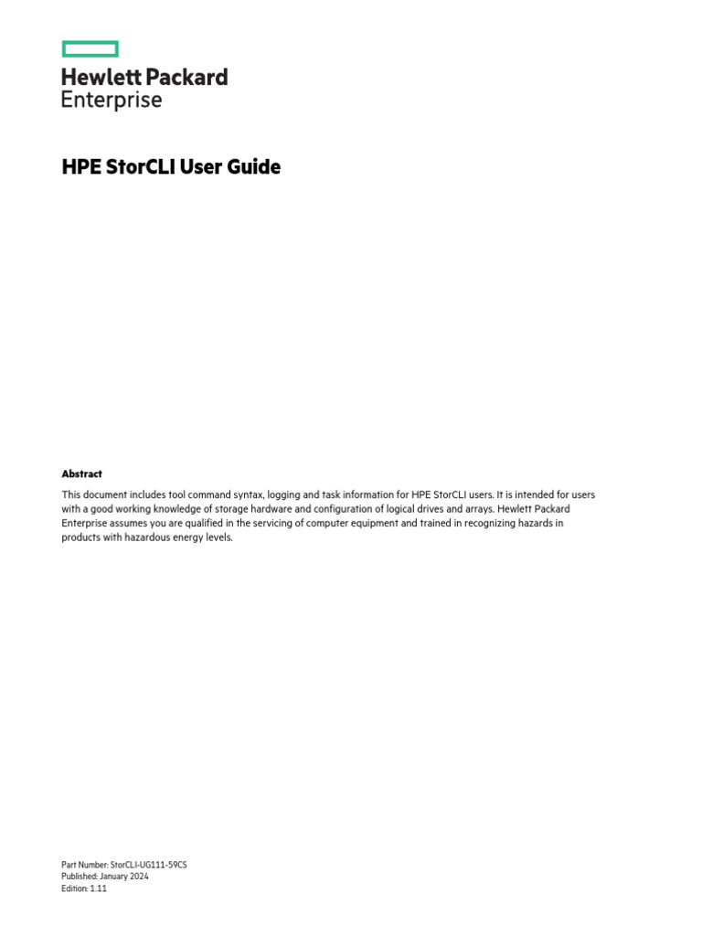 Hpe a00048288en us hpe storcli user guide pdf computing