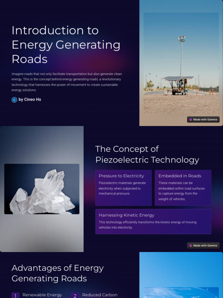 Energy Generating Roads Explained | PDF | Renewable Energy | Infrastructure