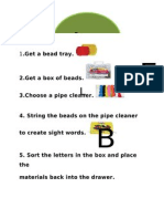 Letter Bead Directions