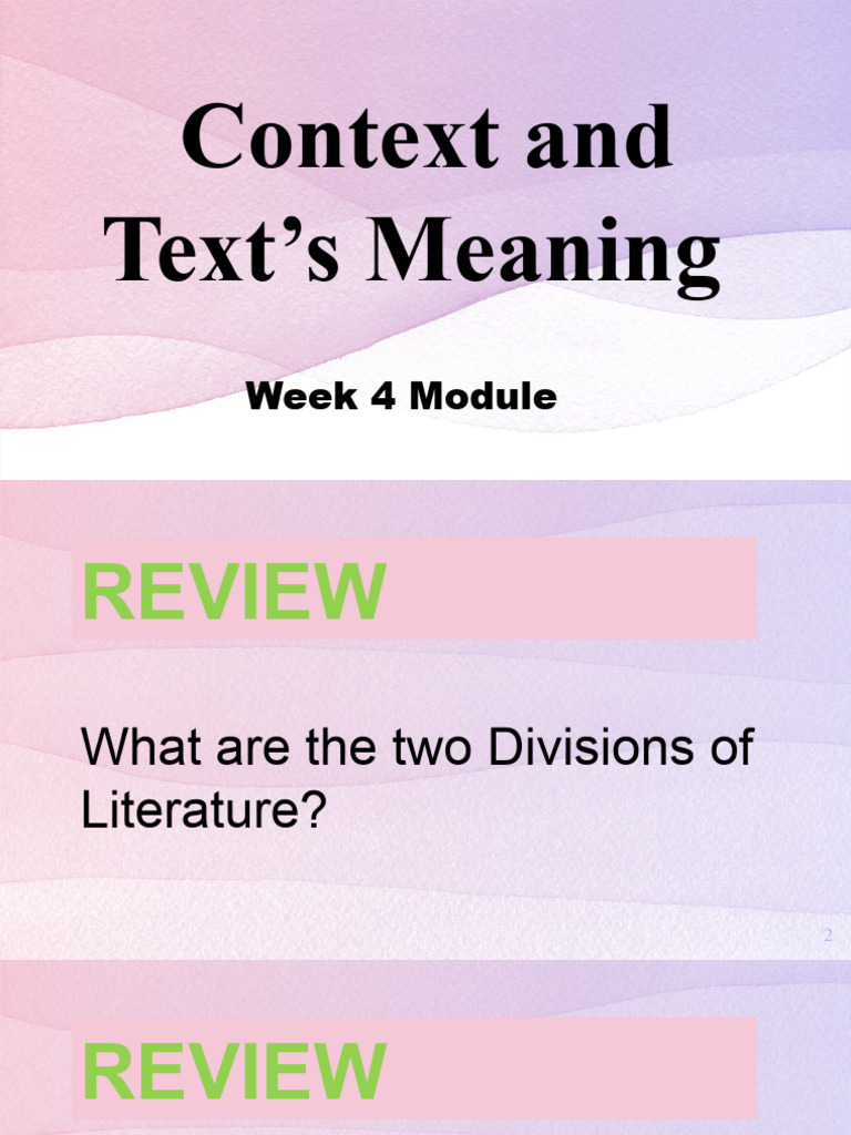 Understanding Literary Context Types | PDF | Poetry | Human Communication