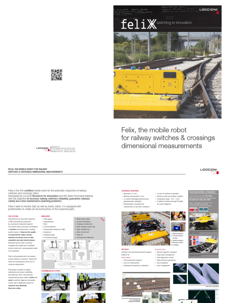 Felix: Mobile Robot for Railway Inspections | PDF | Rail Transport ...