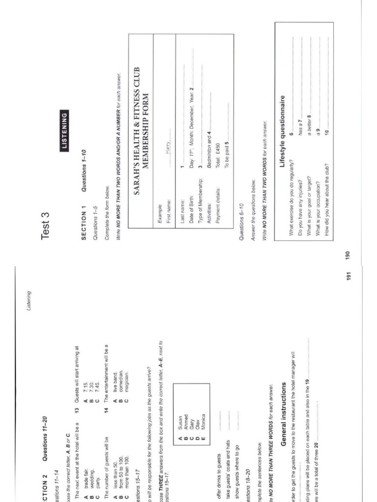 IELTS Practice Test 3 | PDF