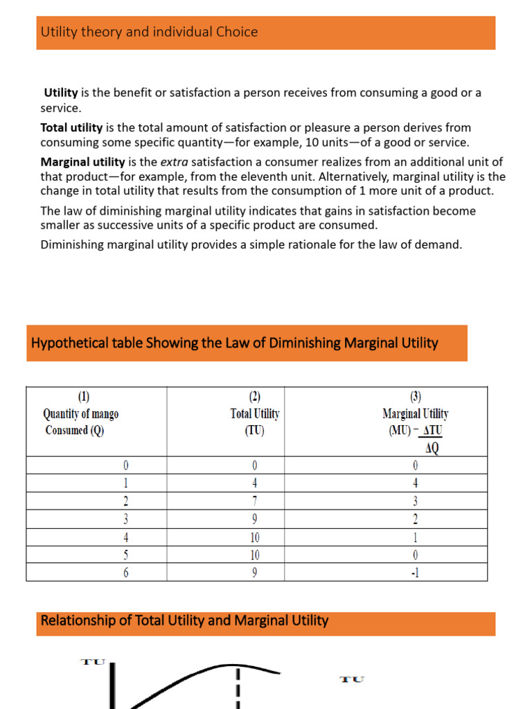 Understanding Utility and Consumer Choice | PDF | Utility | Marginal ...