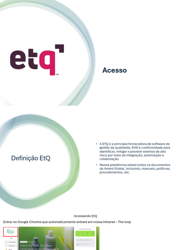 Acesso e Uso da Plataforma EtQ | PDF | Programas | Tecnologia da Informação