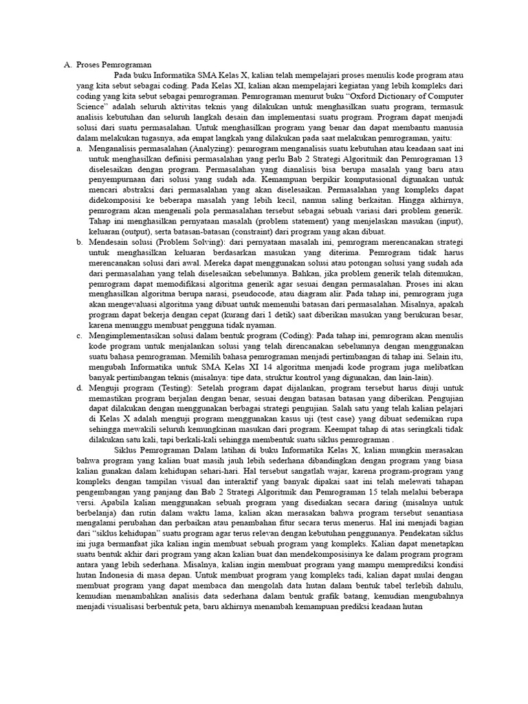 Proses Pemrograman | PDF