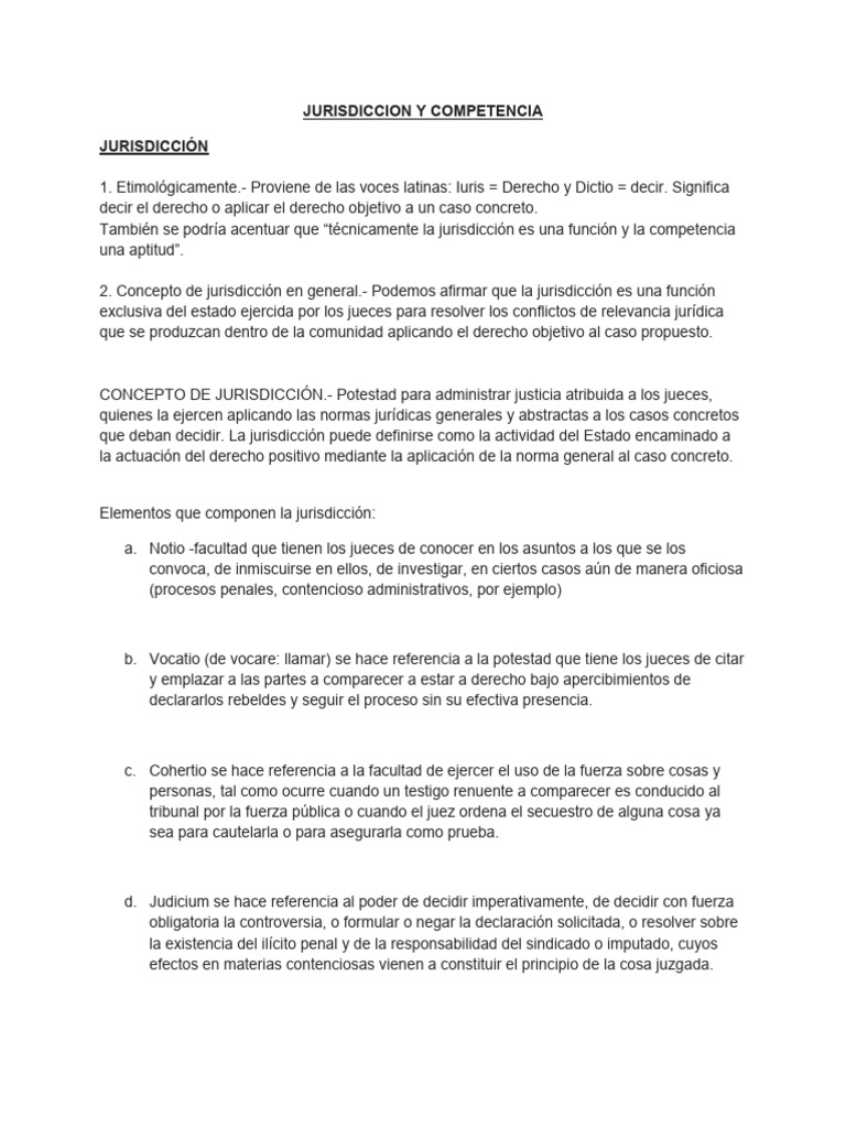 Jurisdicción y Competencia Judicial | PDF | Jurisdicción | Juez