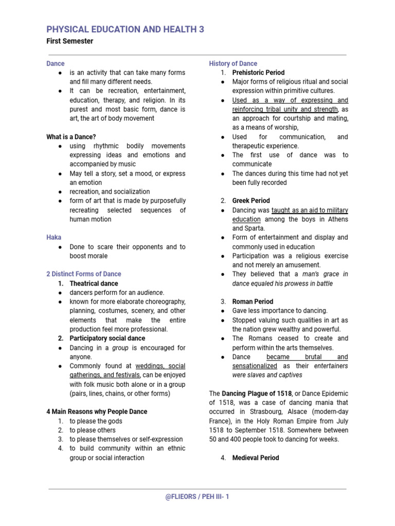 Peh 3 | PDF | Ballet | Dances