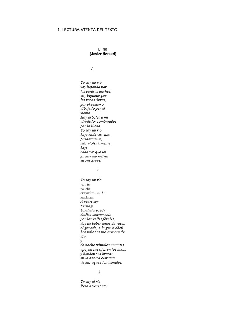 El Rio | PDF | Poesía | Ciencias de la Tierra