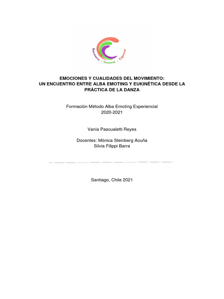 Emoción y Movimiento en la Danza | PDF | Las emociones | Bailes