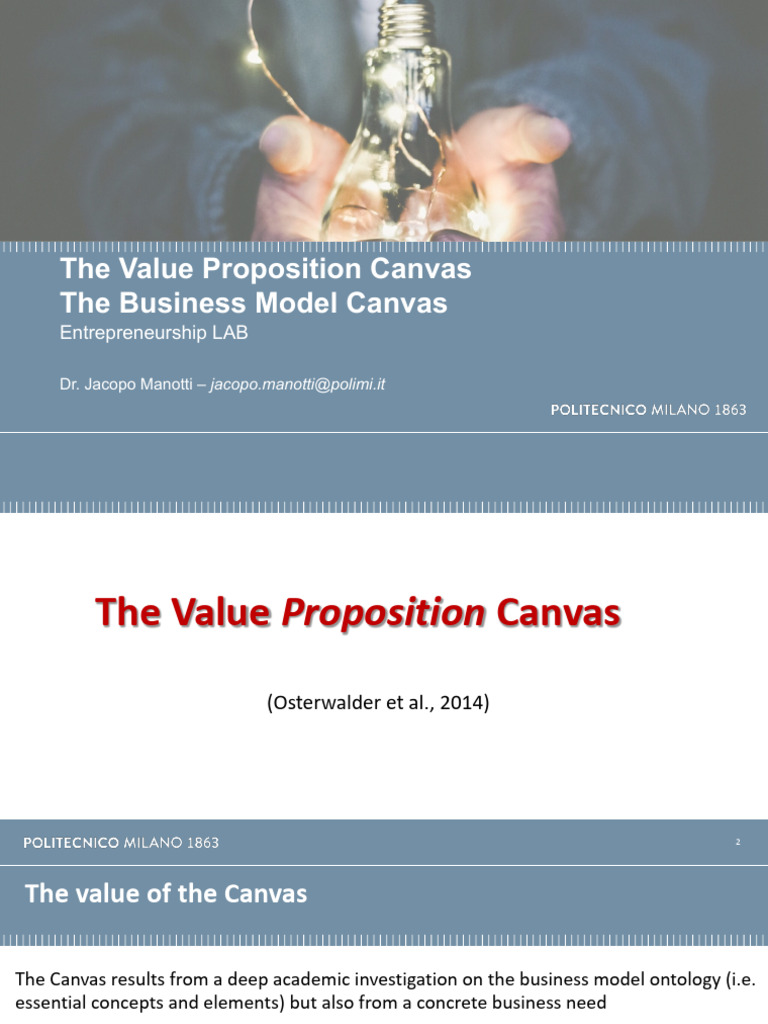Value Proposition Canvas Business Model Canvas | PDF | Business Model ...