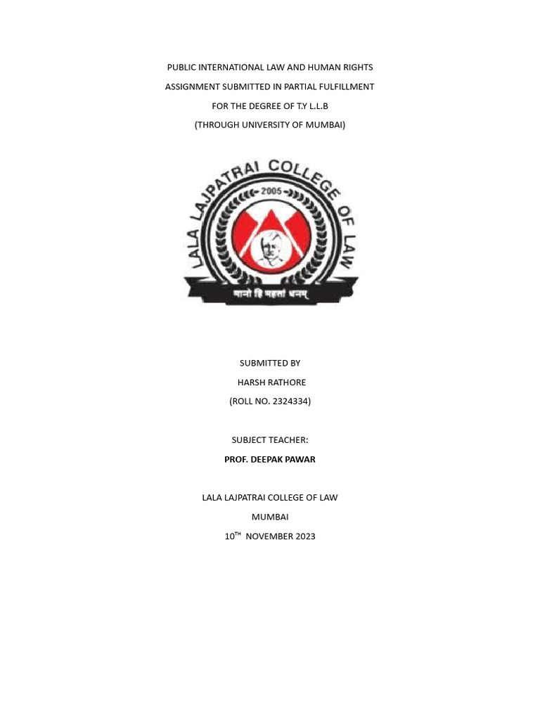 International Law and Human Rights Overview | PDF | International Law ...