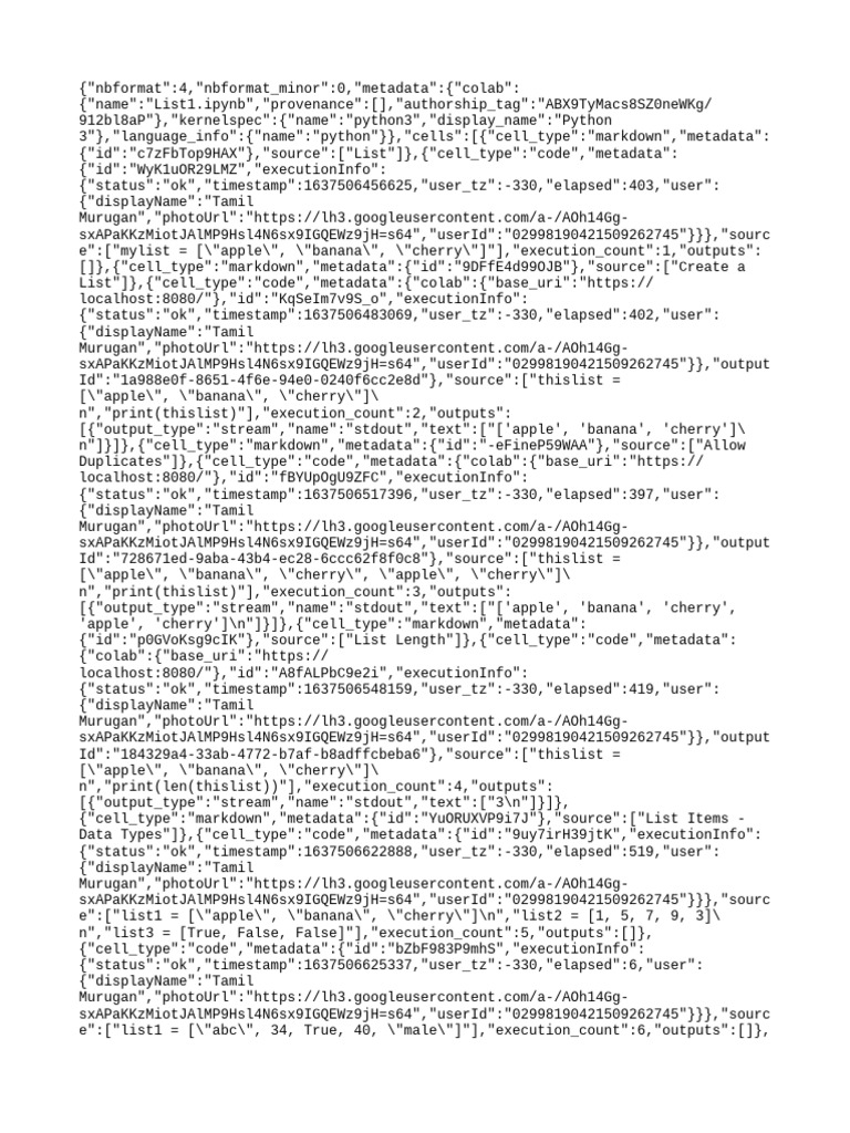 Python List Basics and Examples | PDF | Computer Programming | Computing