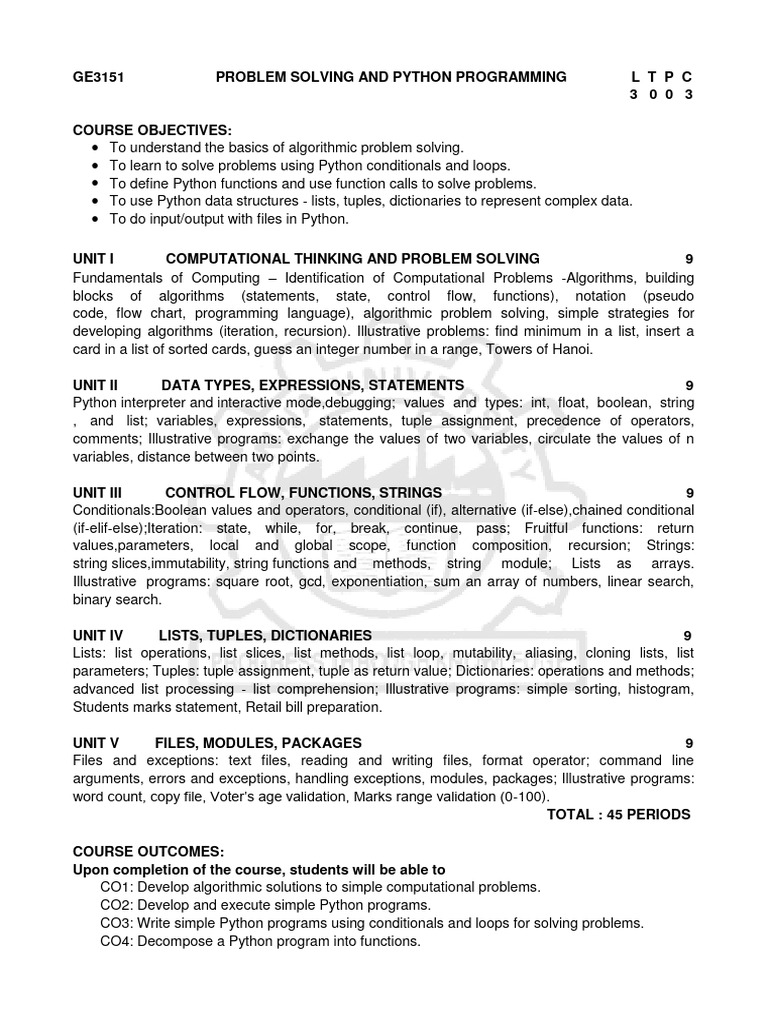 Python Theory Lab Syllabus PDF Python Programming Language Python theory lab syllabus pdf python programming language
