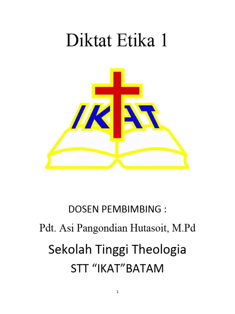 Diktat Etika 1 | PDF | Pengembangan Diri