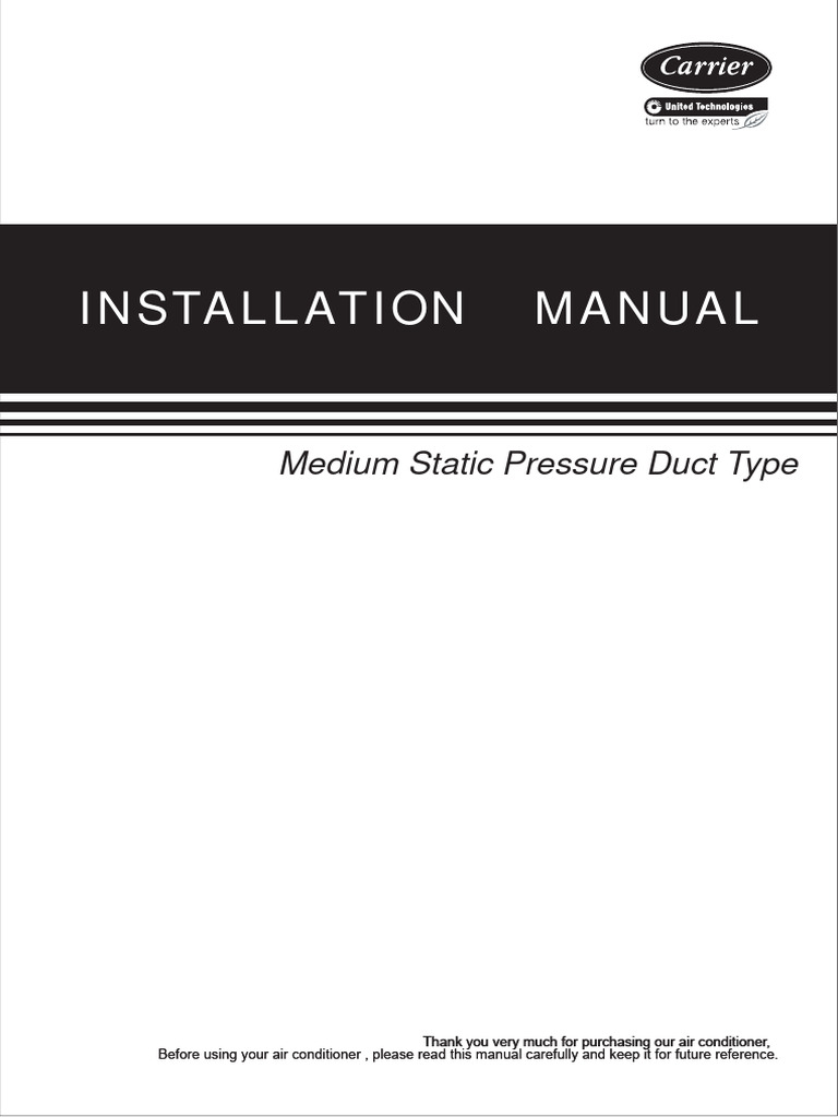 Slim Duct Air Conditioner Installation Guide | PDF | Duct (Flow) | Pipe ...