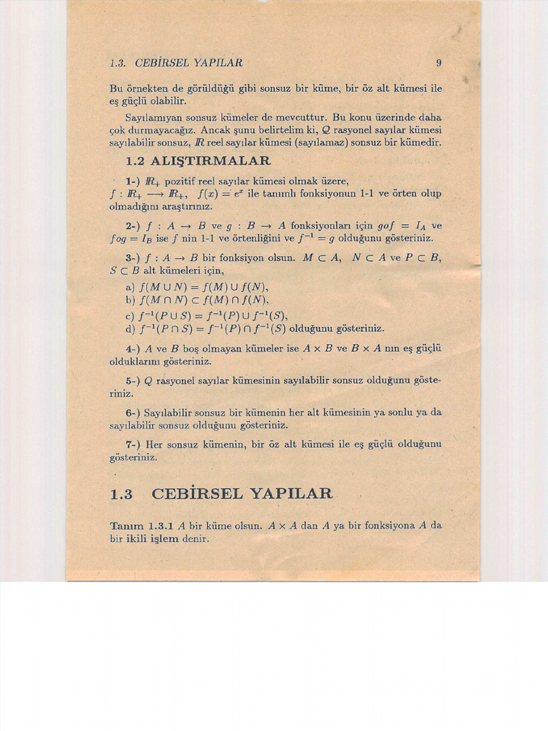 Lineer Cebir PDF Ders Notları (HAFTALARA BÖLÜNMÜŞ) 2 | PDF