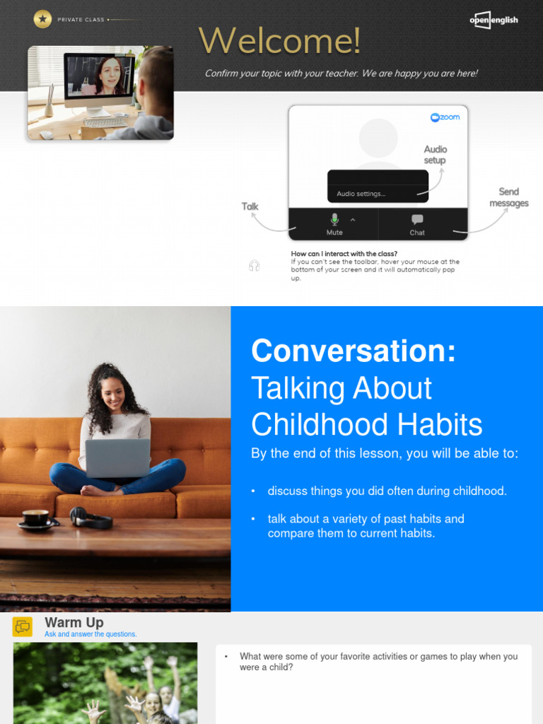 PC Conversation Talking About Childhood Habits l4 | PDF | Human ...