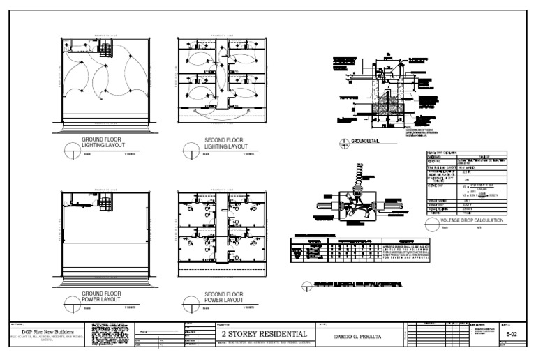 Ground Floor Lighting Layout Second Floor Lighting Layout: Voltage Drop ...