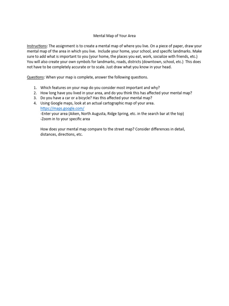Create Your Personal Area Map | PDF