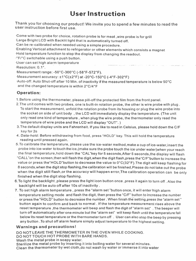 THERMOMETER | PDF