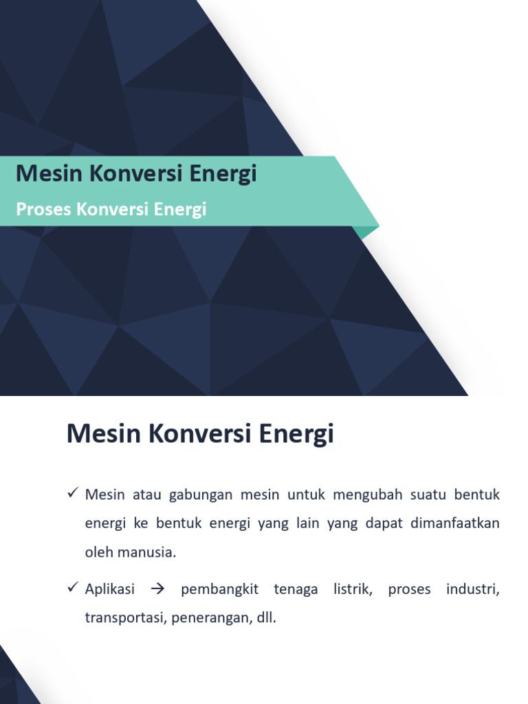 Pertemuan 2. Proses Konversi Energi | PDF