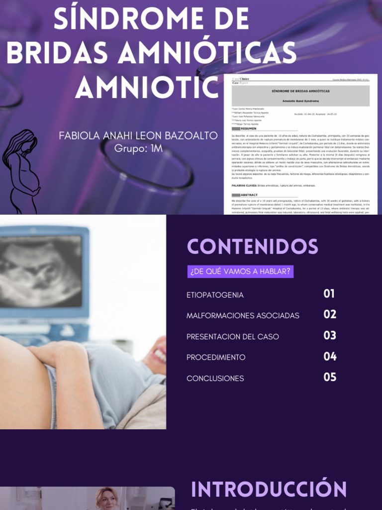 Síndrome de Bridas Amnióticas | PDF | Medicina CLINICA | Enfermedades y ...