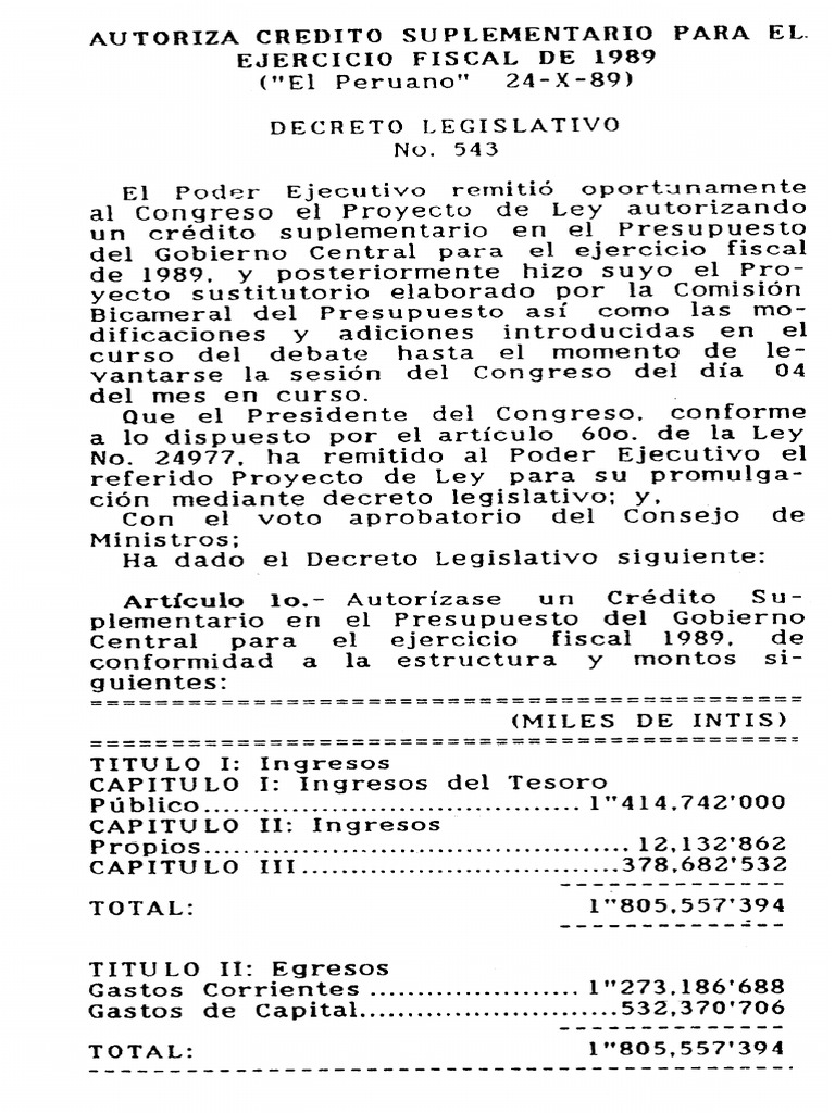 DL 543 (Chavimochic) | PDF