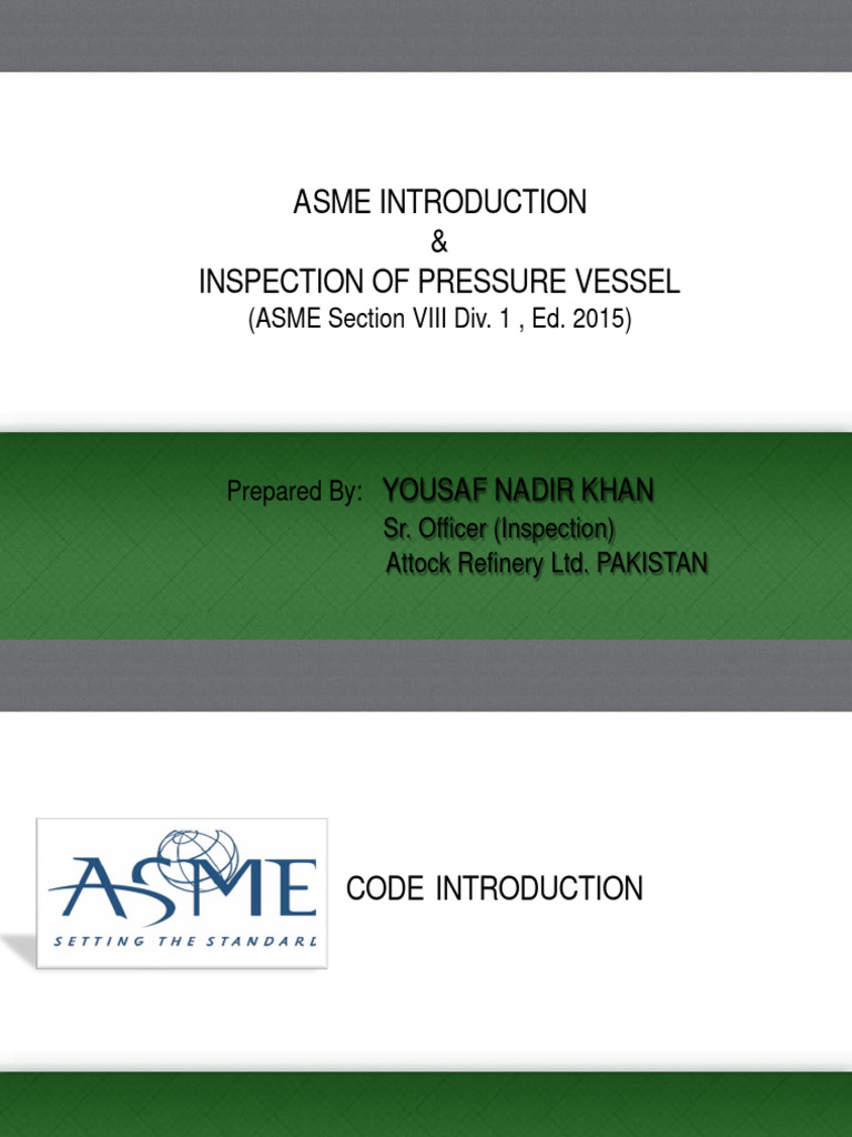 ASME Pressure Vessel Inspection Standards | PDF | Welding | Construction