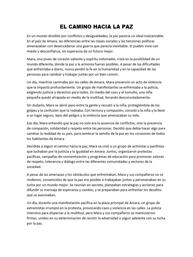 El camino hacia la paz en Amara | PDF | Paz