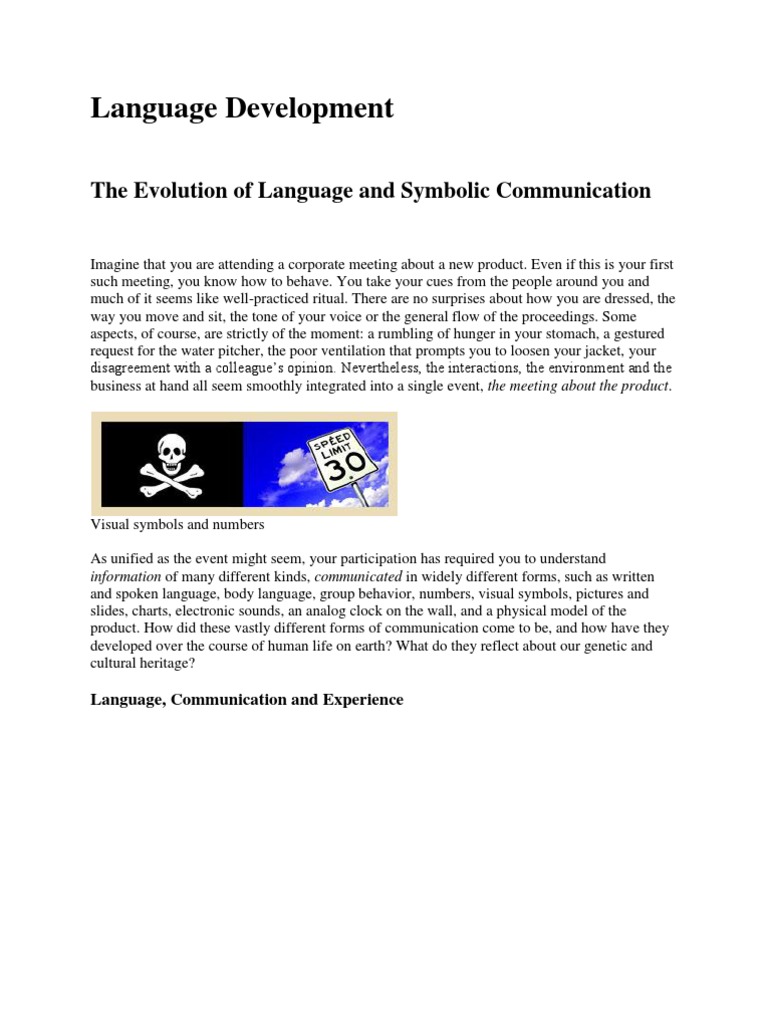 Understanding Language Development | PDF | Speech | Thought