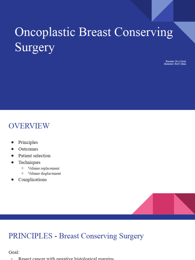 Oncoplastic Breast Conserving Surgery | PDF | Breast Cancer | Mastectomy