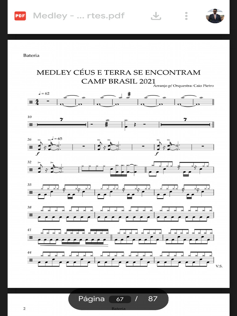 Medley Céus E Terra Se Encontram Partituras E 2 Pdf