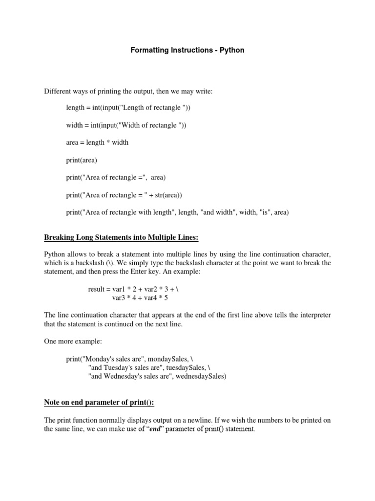 Formatting instructions pdf numbers computer data
