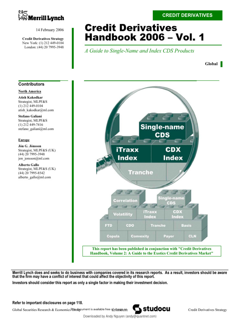 Credit Derivatives Handbook 2006 Vol. 1 | PDF | Credit Default Swap ...