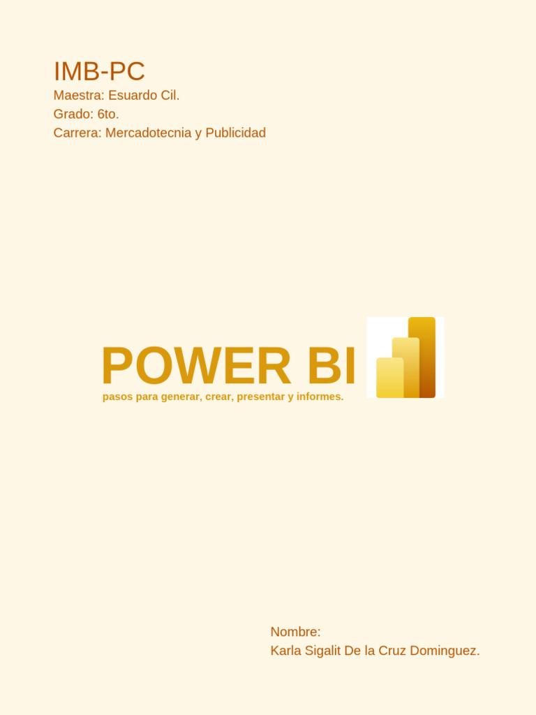 Pasos para Crear Informes en Power BI | PDF | Bases de datos | Servidor ...
