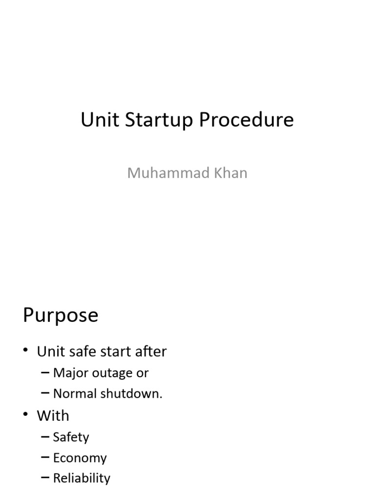 Unit Startup Procedure Guide | PDF | Vacuum | Fuel Oil