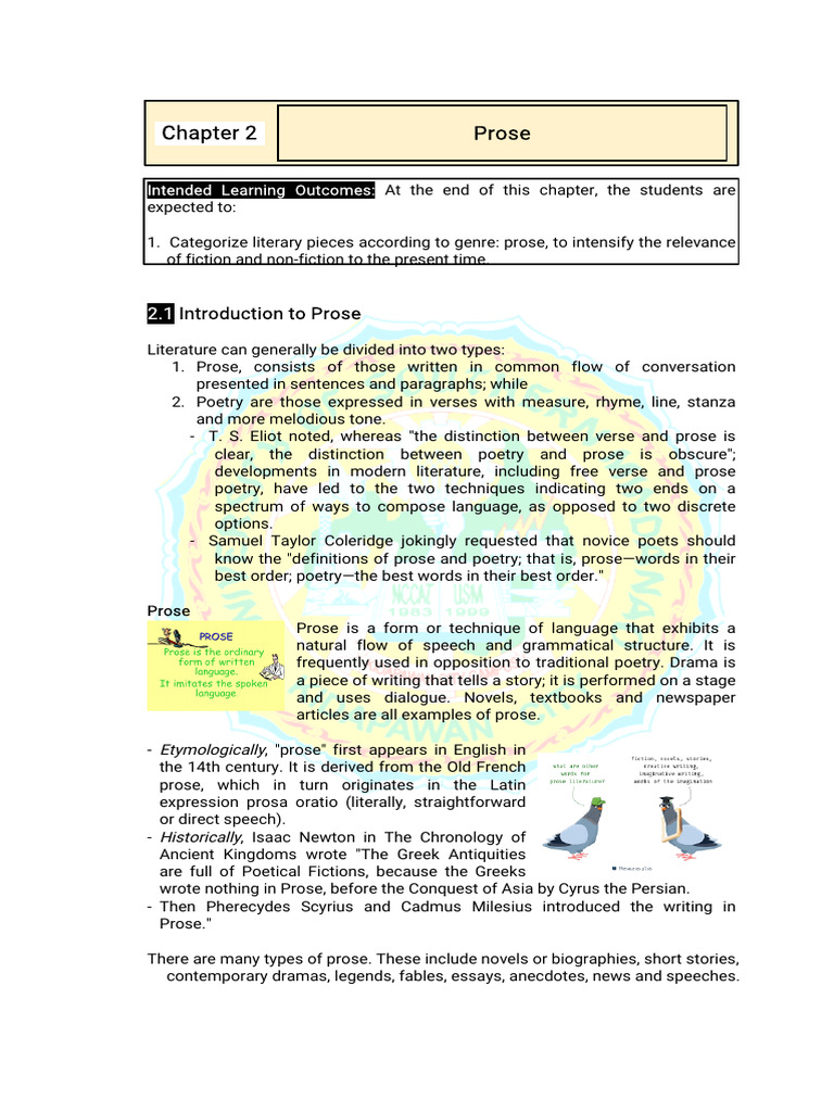 Chap 2 Prose 1 | PDF