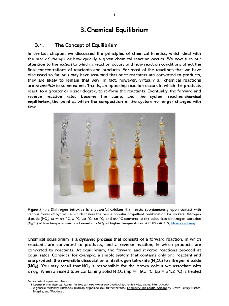 Chemistry Equilibrium Basics | PDF | Chemical Equilibrium | Chemical ...