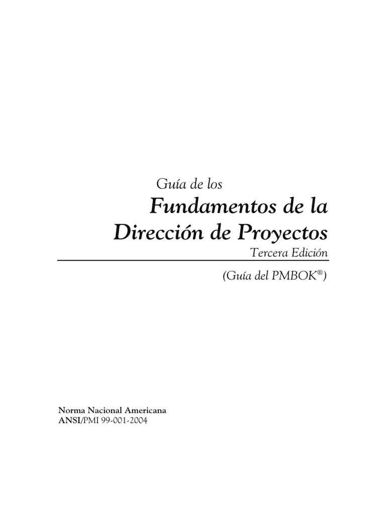 Guia de Los Fundamentos de La Direccion de Proyectos | PDF | Economias ...