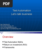 Test Automation Let's Talk Business