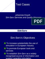 Test Cases: Johannes Krauth Sim-Serv Services and Quality Manager