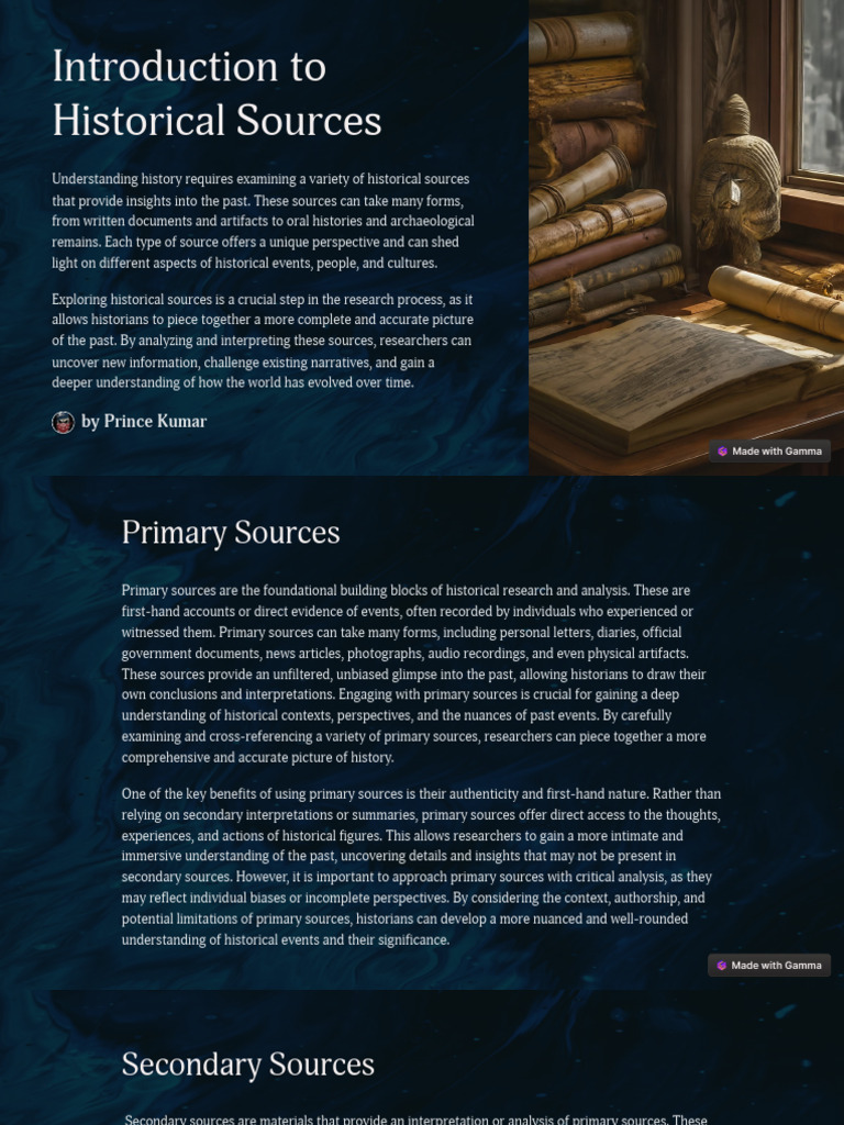 Introduction To Historical Sources Rotated | PDF | Infographics ...